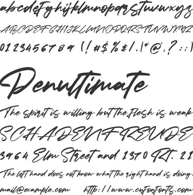 Bakersfield font preview