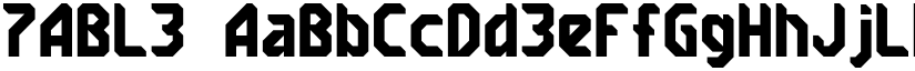 7ABL3 font