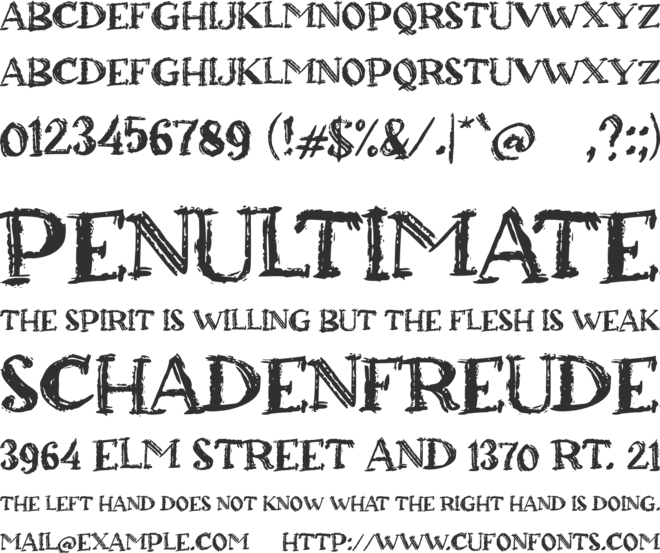 a Agressive Winter font preview