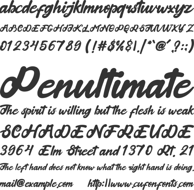 Santhony font preview