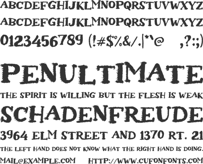 a Abrasion font preview