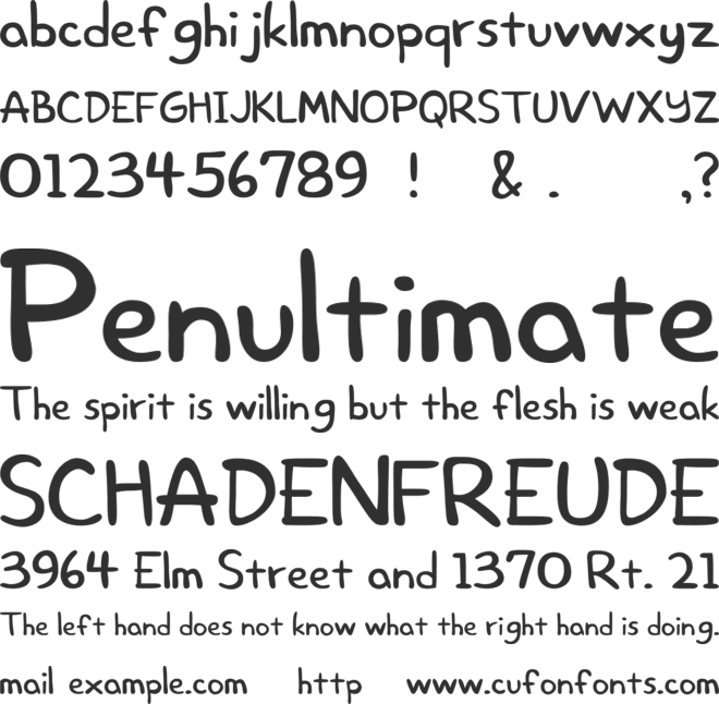 Eat My Shorts font preview