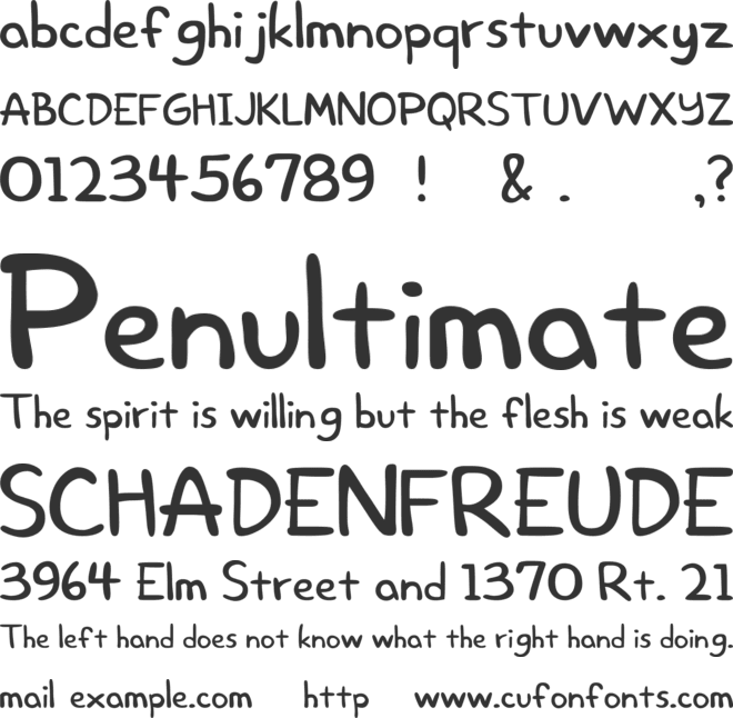 Eat My Shorts font preview