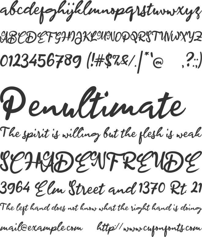 a Ahead Lettering font preview