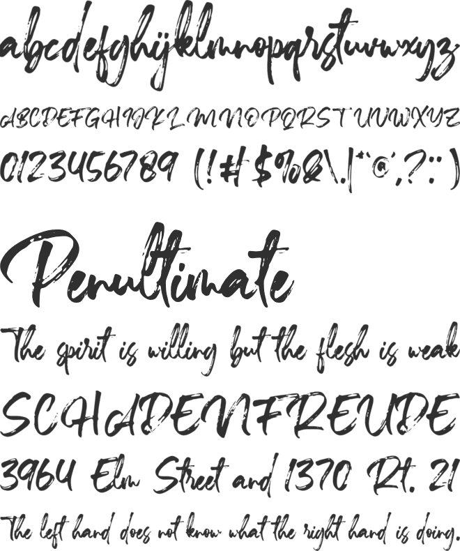 Percanthen font preview