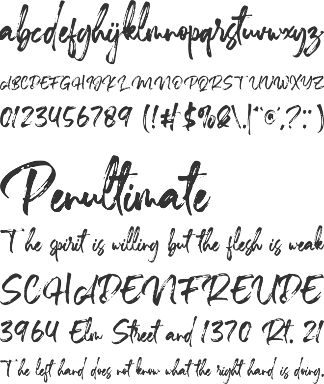 Percanthen font preview
