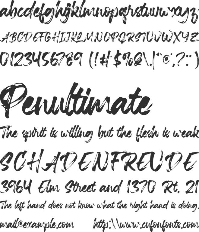 Bougher font preview