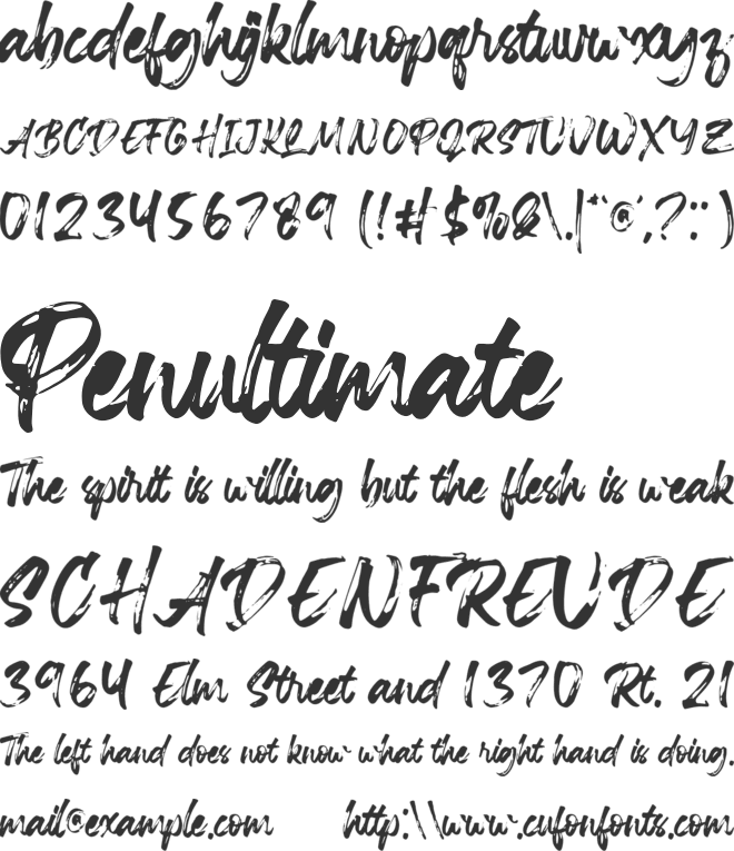 Bougher font preview