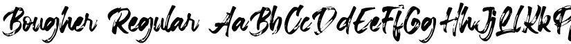 Bougher Regular font