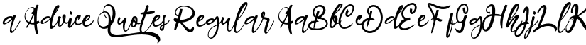 a Advice Quotes Regular font