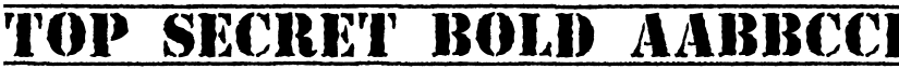 Top Secret Bold font