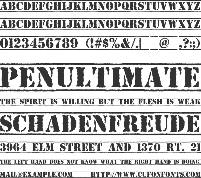 Top Secret font preview