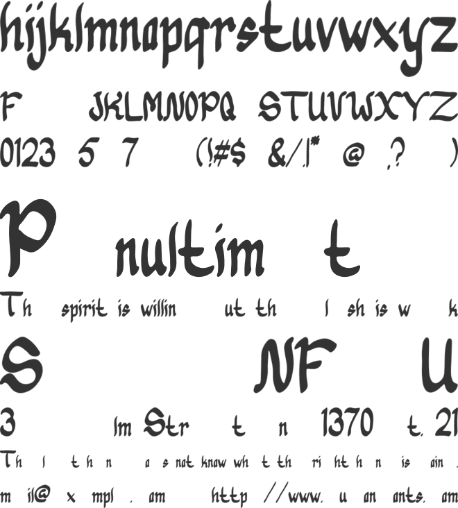 Black Angels Free font preview