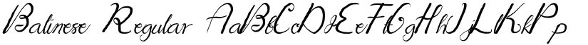 Balinese Regular font
