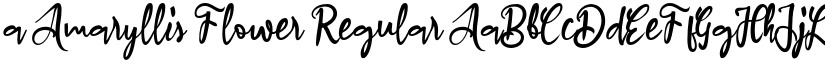 a Amaryllis Flower Regular font