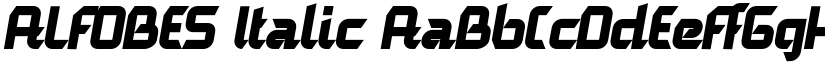 ALFOBES Italic font