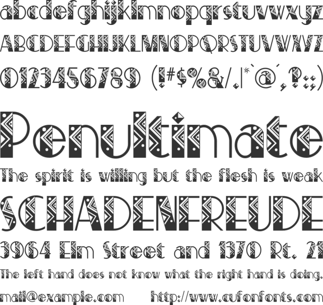 Moteefe font preview