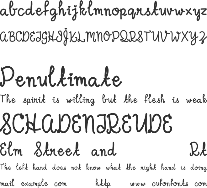 Bougenville flowers font preview