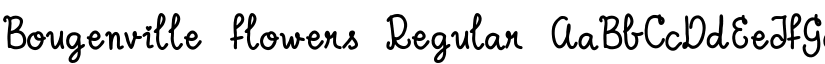 Bougenville flowers Regular font