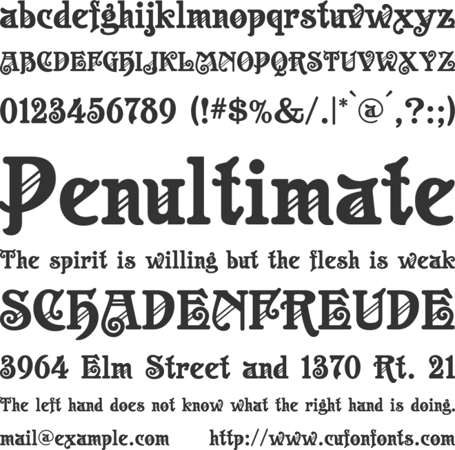 Casanova font preview