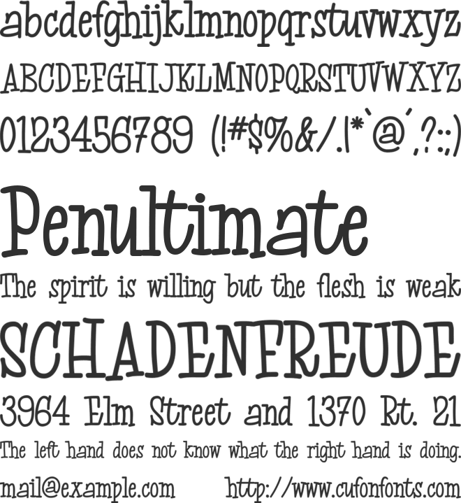Blanchard font preview