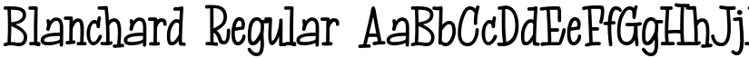 Blanchard Regular font