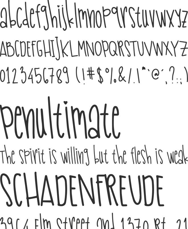 Hello Brownie font preview