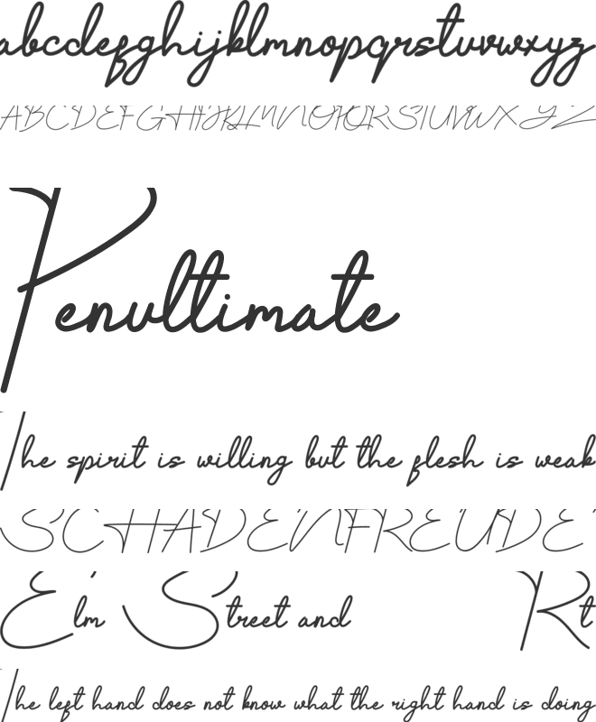Kally dreams font preview