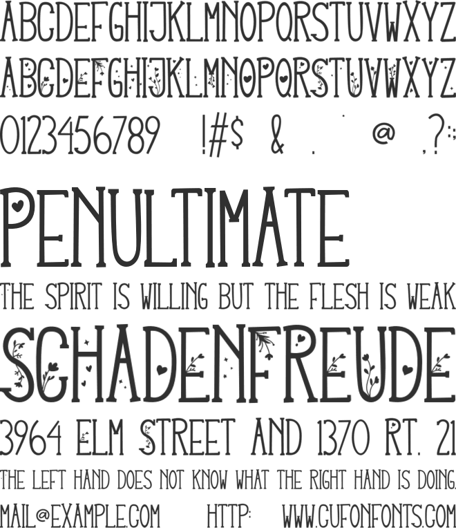 Lovey Dovey font preview