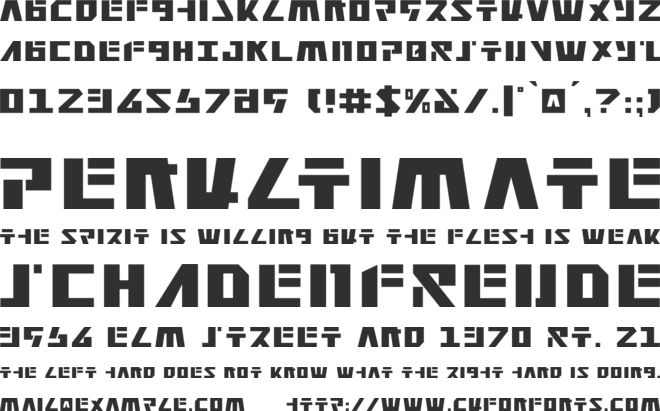 Falconhead font preview