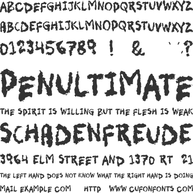 Vtks Xumbrega font preview