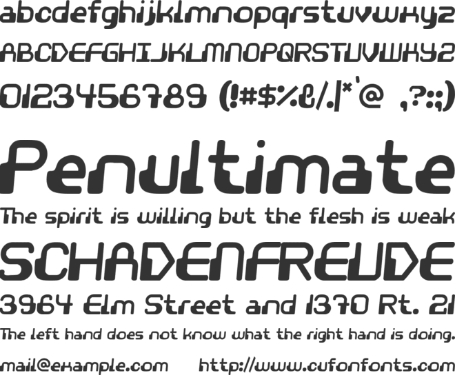 Videophreak font preview
