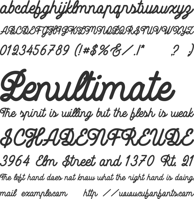 Noble Company font preview