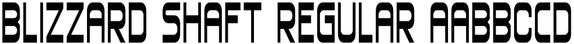 Blizzard Shaft Regular font