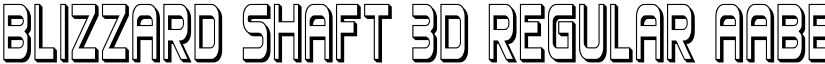 Blizzard Shaft 3D Regular font