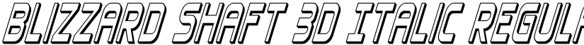 Blizzard Shaft 3D Italic Regular font