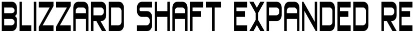Blizzard Shaft Expanded Regular font