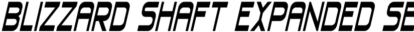 Blizzard Shaft Expanded SemiIt Regular font