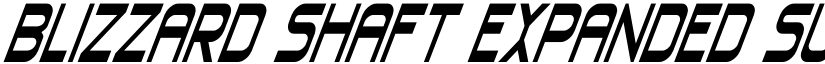 Blizzard Shaft Expanded SuprIt Regular font
