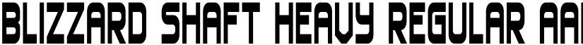 Blizzard Shaft Heavy Regular font