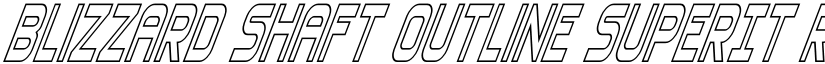 Blizzard Shaft Outline SuperIt Regular font