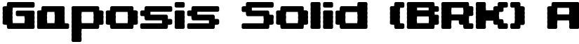 Gaposis Solid (BRK) font
