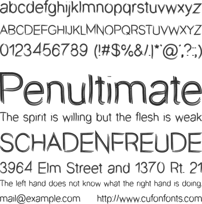 PRODEO font preview