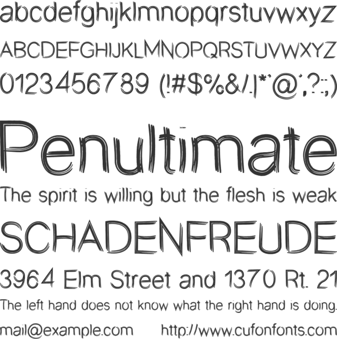 PRODEO font preview