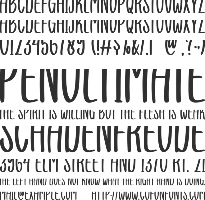 you are my everythink display f font preview