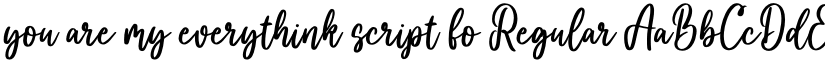 you are my everythink script fo font download