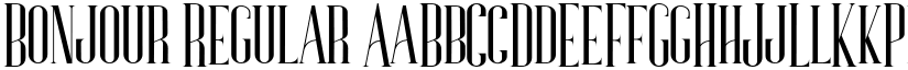 Bonjour Regular font