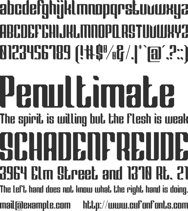 Red Steel font preview