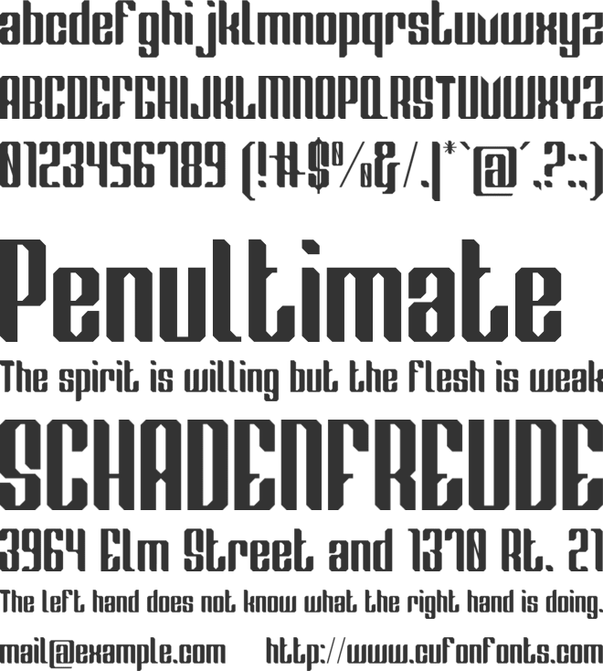 Red Steel font preview