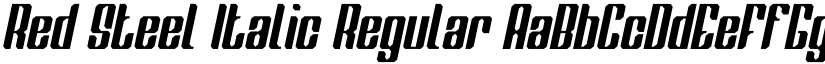 Red Steel Italic Regular font